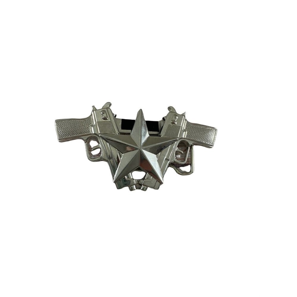 Chrome Double Guns and Star belt Bucklet - OS
